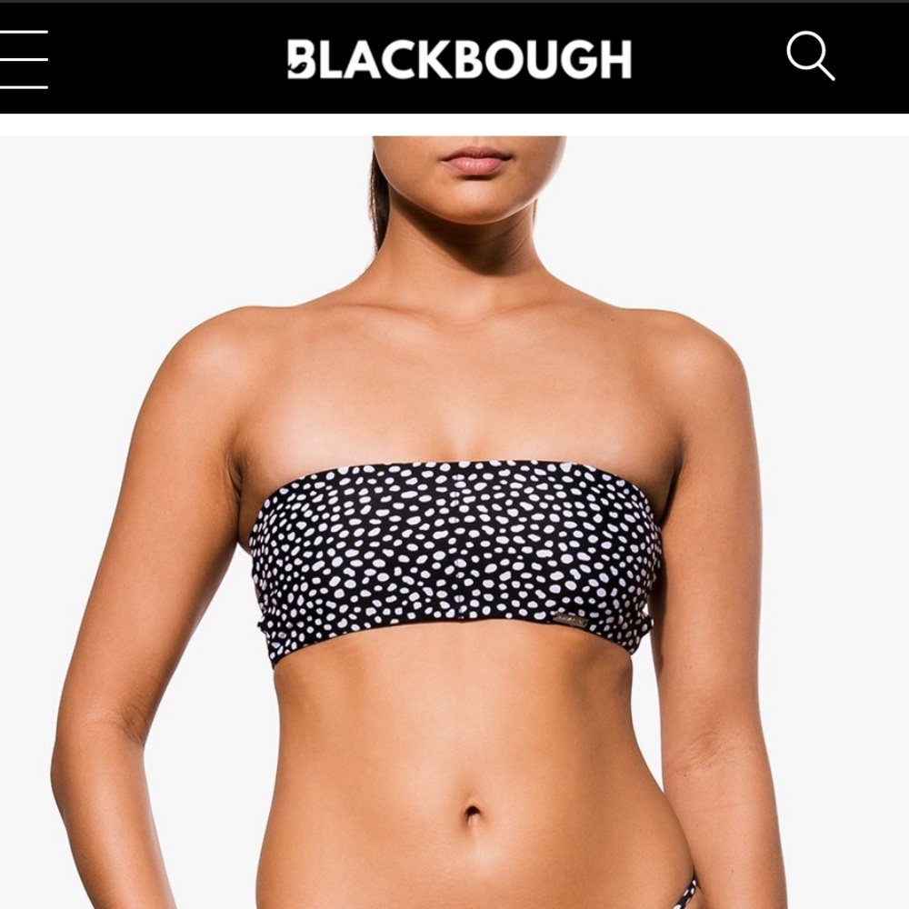 Blackbough strapless swimsuit top size small